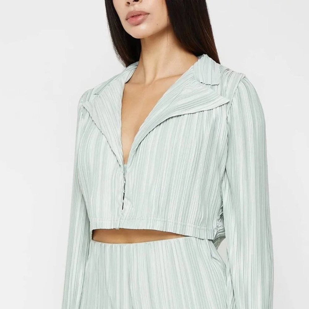 NWT Manière De Voir Pleated Top in Sage